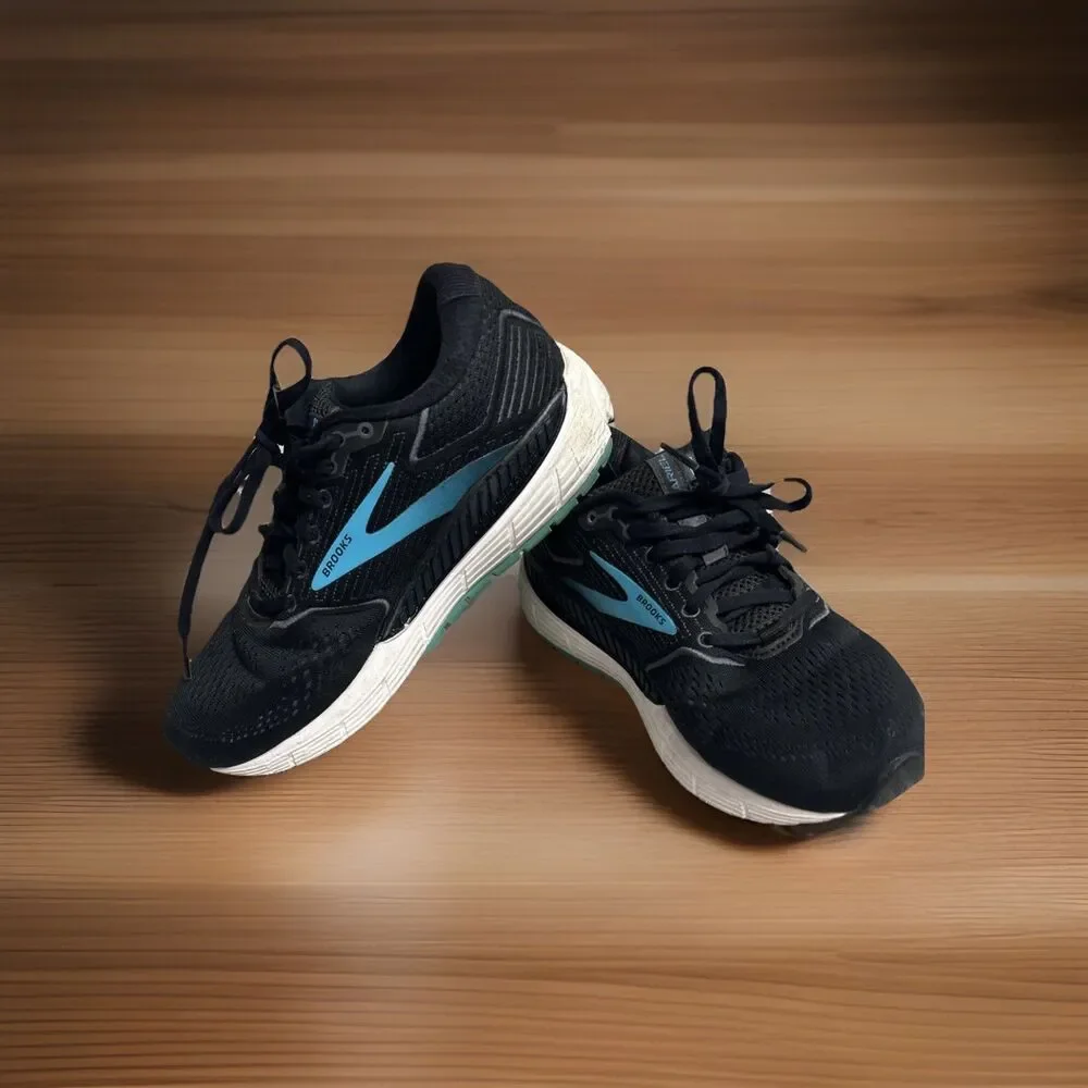 Brooks Ariel 20 Black Blue W Size 8.5 Used No Box